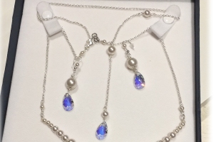 Collana e Orecchini da sposa in argento